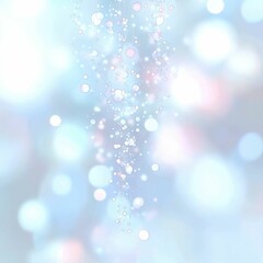 Obraz premium Sparkling winter design: snowy bokeh, frosty highlights, festive theme, cool hues, seasonal beauty, icy decoration, frozen tones