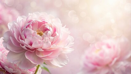 Fototapeta premium Soft Pink Peony Flower Background , delicate, beautiful, delicate, beautiful, delicate, garden scene