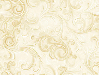 Obraz premium Elegant cream colored seamless pattern with intricate swirls and curves