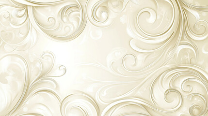 Sumptuous cream colored background with ornate swirling patterns, elegant and sophisticated design