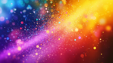 Vibrant colorful abstract background with sparkling bokeh effects