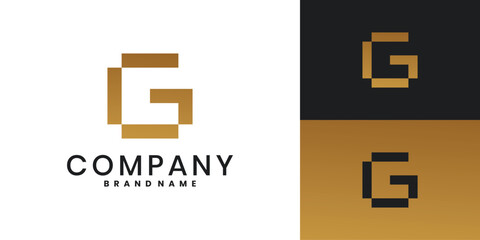 Obraz premium Abstract letter G logo design luxury
