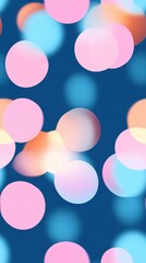 Abstract Bokeh Light Pattern with Pink, Blue, and Orange Hues