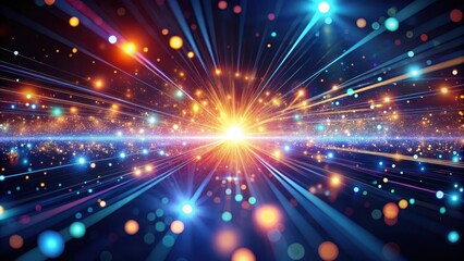 Obraz premium Dynamic and futuristic particle background , abstract, futuristic, technology, digital, particles, design, motion, vibrant