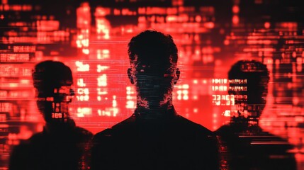 Abstract High Contrast Digital Workforce Interface