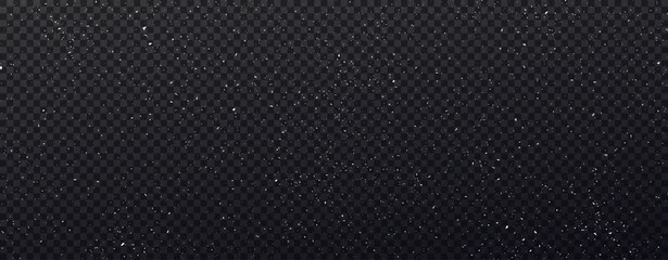 White micro dust isolated on transparent background. Texture grunge background with tiny white dust. Background with little noisy white particles