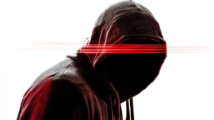 Cyber Theft and Protection Concept with Digital Interface