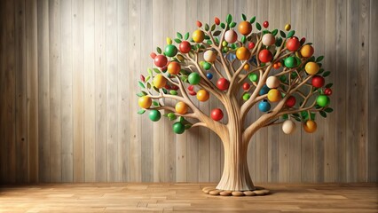 Unser ?pfelbaum ist ein k?nstlerisches Kunstwerk aus Holz mit farbigem F?llstoff, der einen ?sthetischen Einfluss auf die R?ume hat , floral art, abstract tree