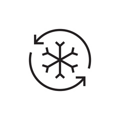 cooling refresh icon vector outline eps