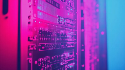 Data Center Equipment with Studio Lighting Effects