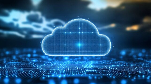 Digital Cloudscape with Ambient Light and Network Elements