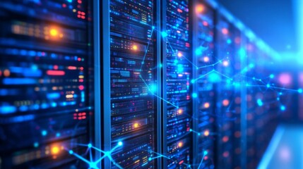 Dimly Lit Machine Learning Server Environment