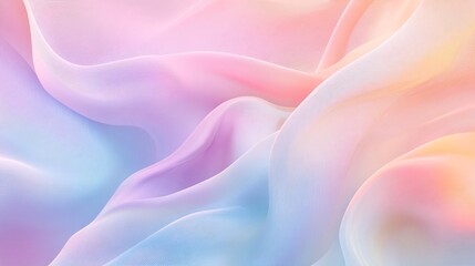 Obraz premium Soft Pastel Fabric Texture with Fluid Waves and Gentle Color Gradients for Elegant Backgrounds and Design Projects