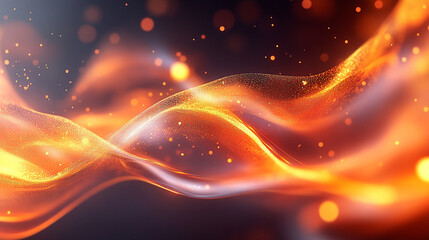 Modern digital abstract 3D background with flowing lines and shapes symbolizing technological processes, digital storage, science, and education, highlighting network abilities and innovation

