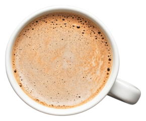 PNG An isolated white cup mug of latte coffee drink beverage hot.