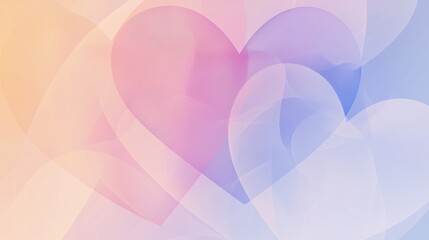 Abstract heart patterns in pastel colors