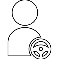 Man, steering, wheel icon