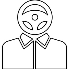 Man, steering, wheel icon