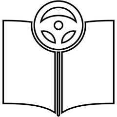 Steering, wheel, training icon