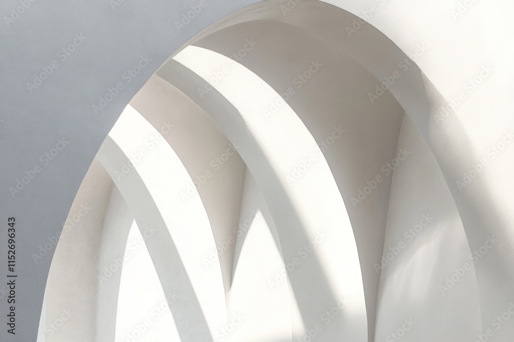 Poster Abstract architectural elements showcasing light and shadow interplay.