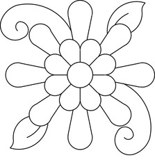 Vector sketch illustration silhouette drawing traditional vintage floral carving ornament design