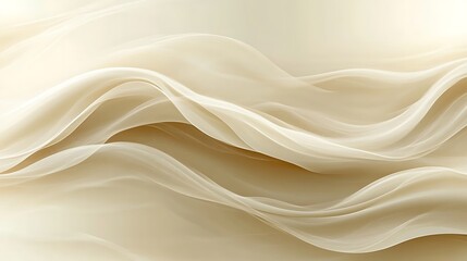 Elegant Beige Fabric Waves Abstract Design