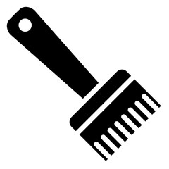 Paintbrush Glyph Icon, Black And White Glyph Icon Symbol Vector