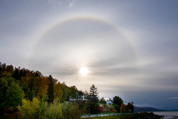 Circular Sun Halo in the Arctic