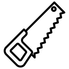 Saw Outline Icon - Carpentry