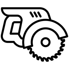 Electric Saw Outline Icon - Carpentry