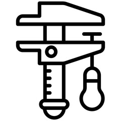Vernier calipers Outline Icon - Carpentry