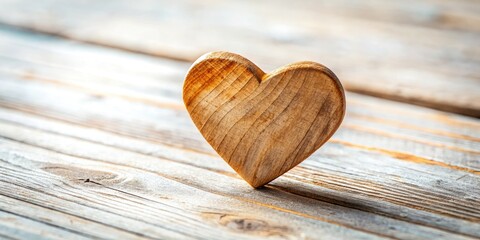 Rustic handmade wooden heart, a simple love symbol perfect for Valentine's Day or wedding d&eacute;cor.