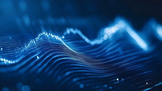 Abstract blue digital wave background. Perfect for technology, data, and network concepts.