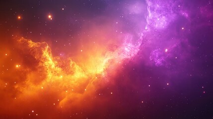 Obraz premium Cosmic Nebula: A Vivid Display of Celestial Colors and Glowing Gas Clouds in the Vast Expanse of Space