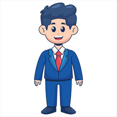 Illustration of Cute Businessman Character