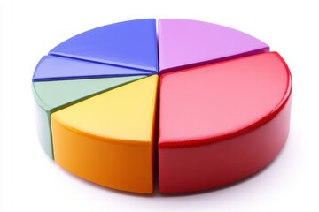 Obraz premium Colorful Pie Chart Representing Freelance Income Trends