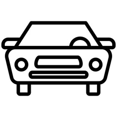 Car Outline Icon - Car Service