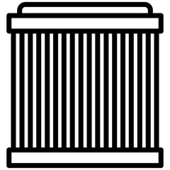 Car Air Filter Outline Icon - Car Service