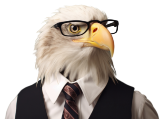 PNG Eagle animal tie portrait.