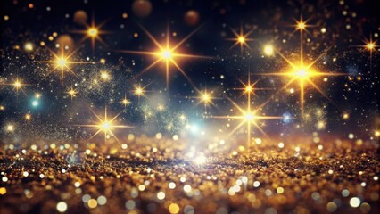 Glittering stars in a dark space