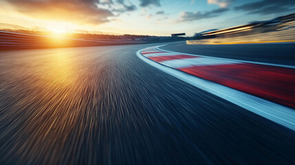 An aerial view of a race track with sharp curves symbolizing life's chaos and unpredictability vibrant lanes weaving through dynamic landscapes evoking adrenaline determination and strategic decisions