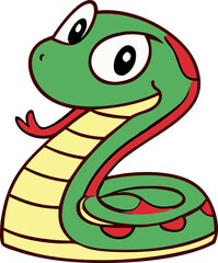Fototapeta premium 2025 cute snake character svg
