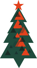 Obraz premium Geometric Christmas Tree