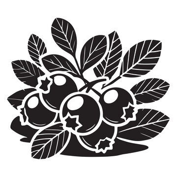 black berries with leaves clip art preview