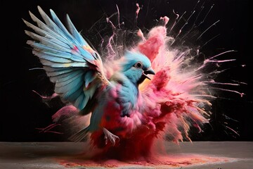 exploding bird chalk