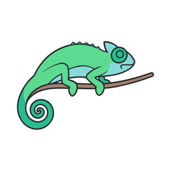 green chameleon cartoon