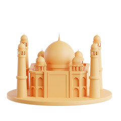 Majestic Taj Mahal with Domes