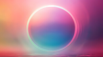 Paradise gradient halo. Aureole. Illustration