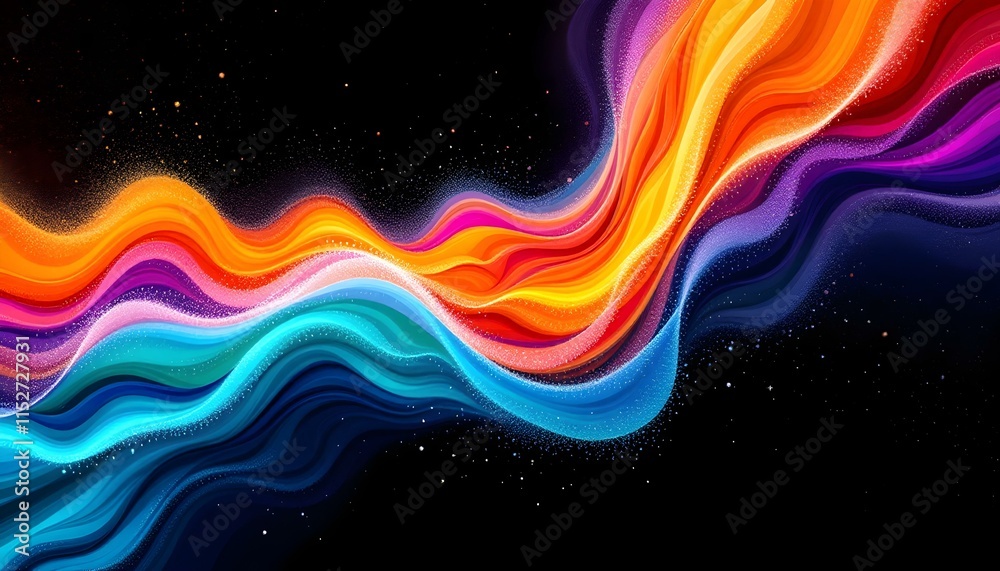 Poster horizontal colorful abstract wave background with dark salmon, burly wood and strong blue colors. ca