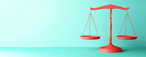 PPC vs SEO strategy, scale balancing paid and organic traffic, 3D illustration